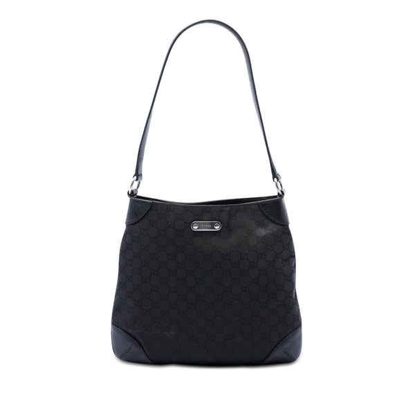 Shoulder Bag GG Denim Black (Pre-Owned)