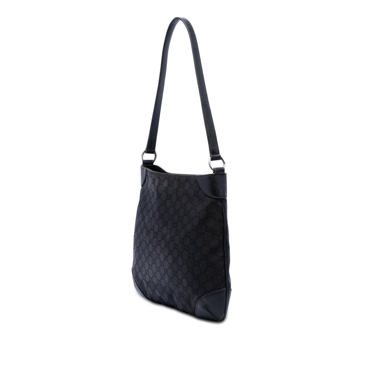 Shoulder Bag GG Denim Black (Pre-Owned)