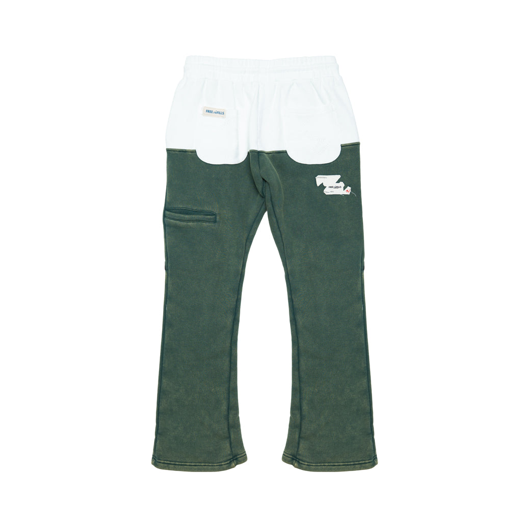 Radial Flare Sweatpants - Green