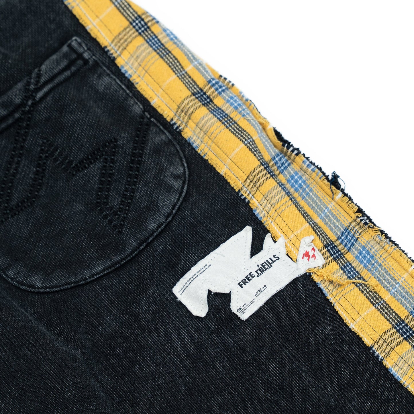 Multi Flannel Flare Sweatpants - Vintage Black
