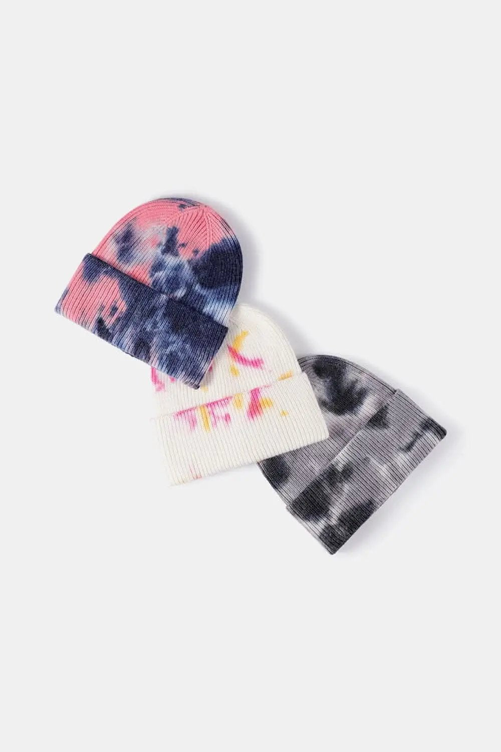 Beanie Hat - Colorful Tie-Dye - Knit