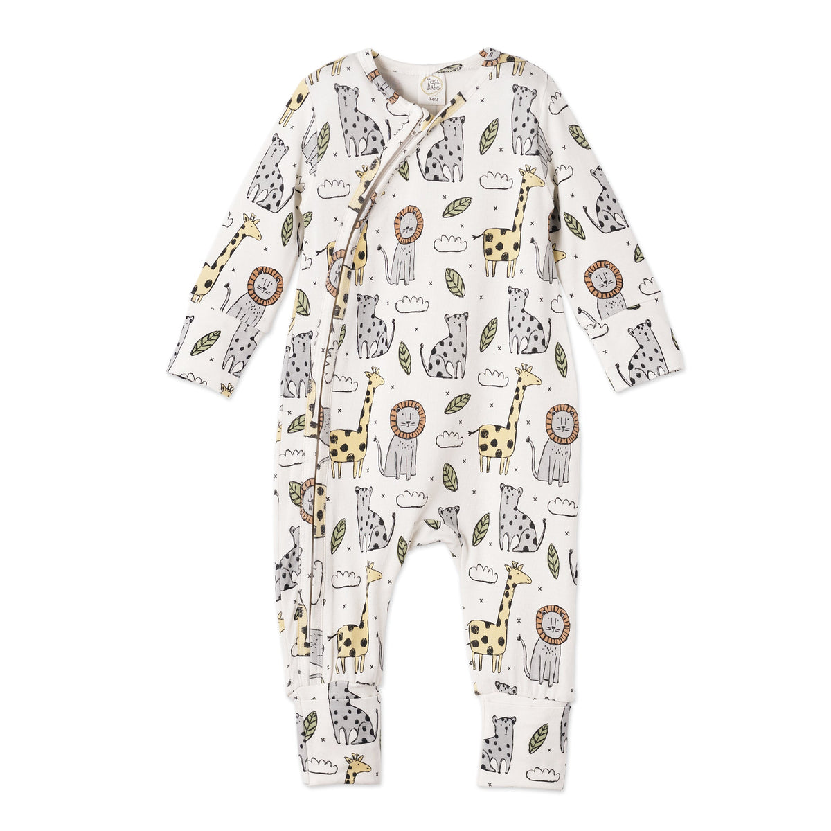 Safari Snuggles Zipper Romper - Bamboo Baby Outfit