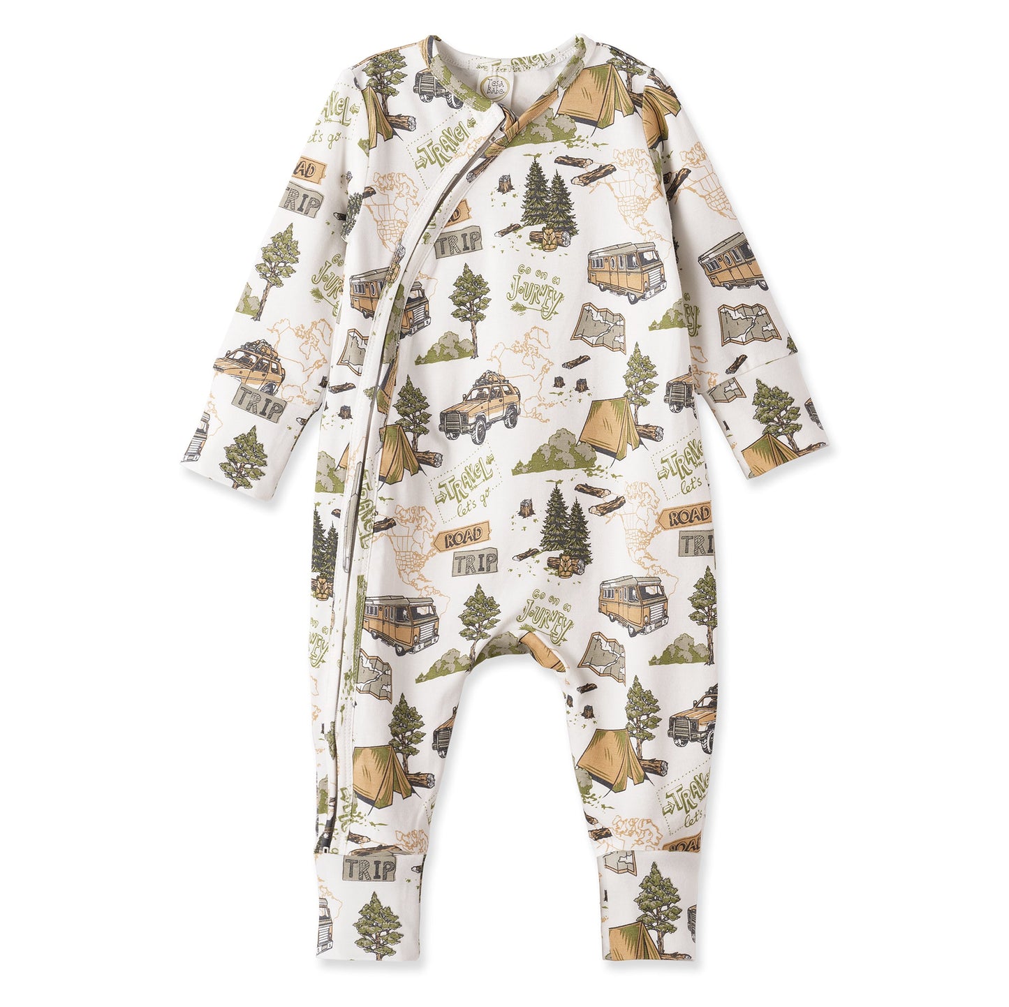 Trailblazer Bamboo Zipper Convertible Romper for Baby Boys