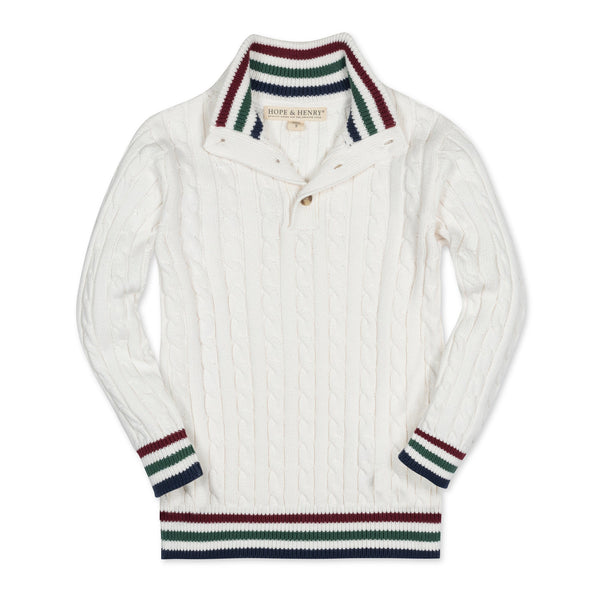 Organic Mock Neck Cable Sweater - Baby