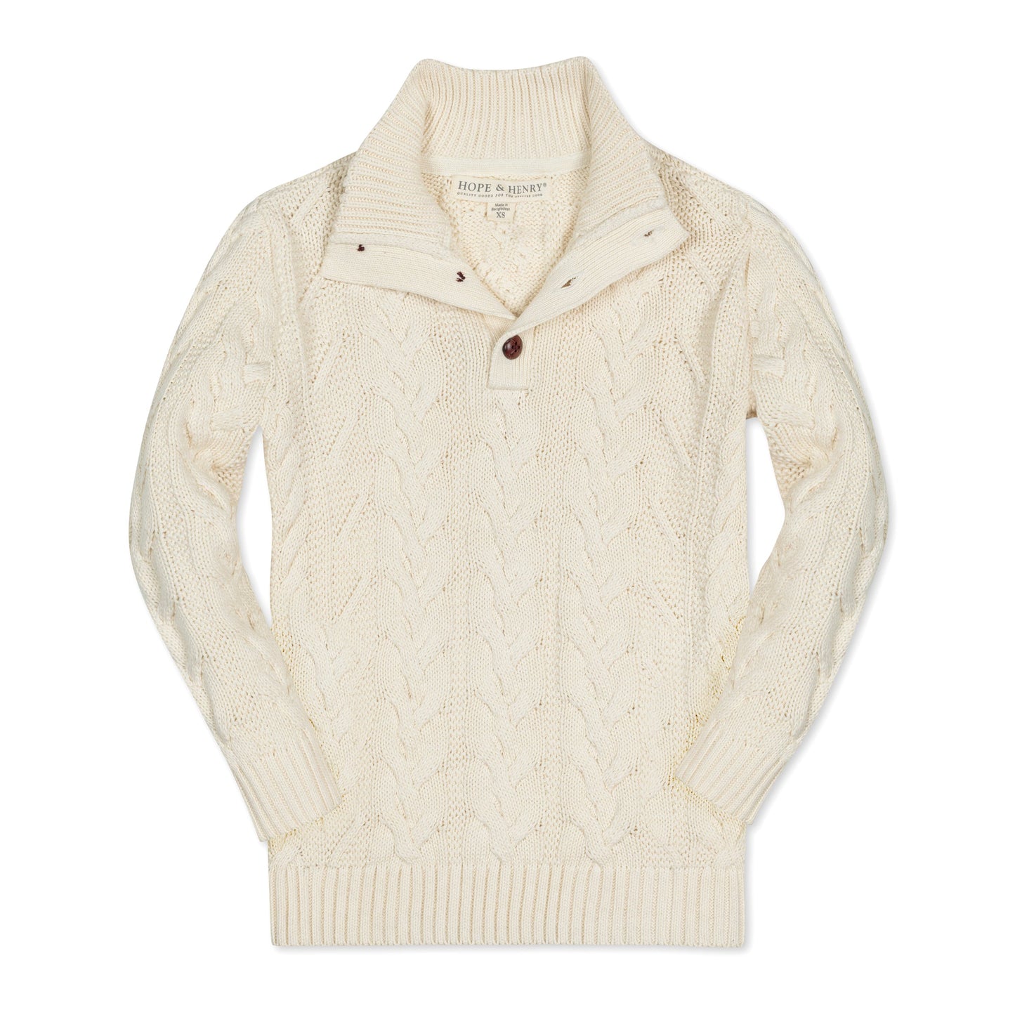 Organic Mock Neck Cable Sweater - Baby