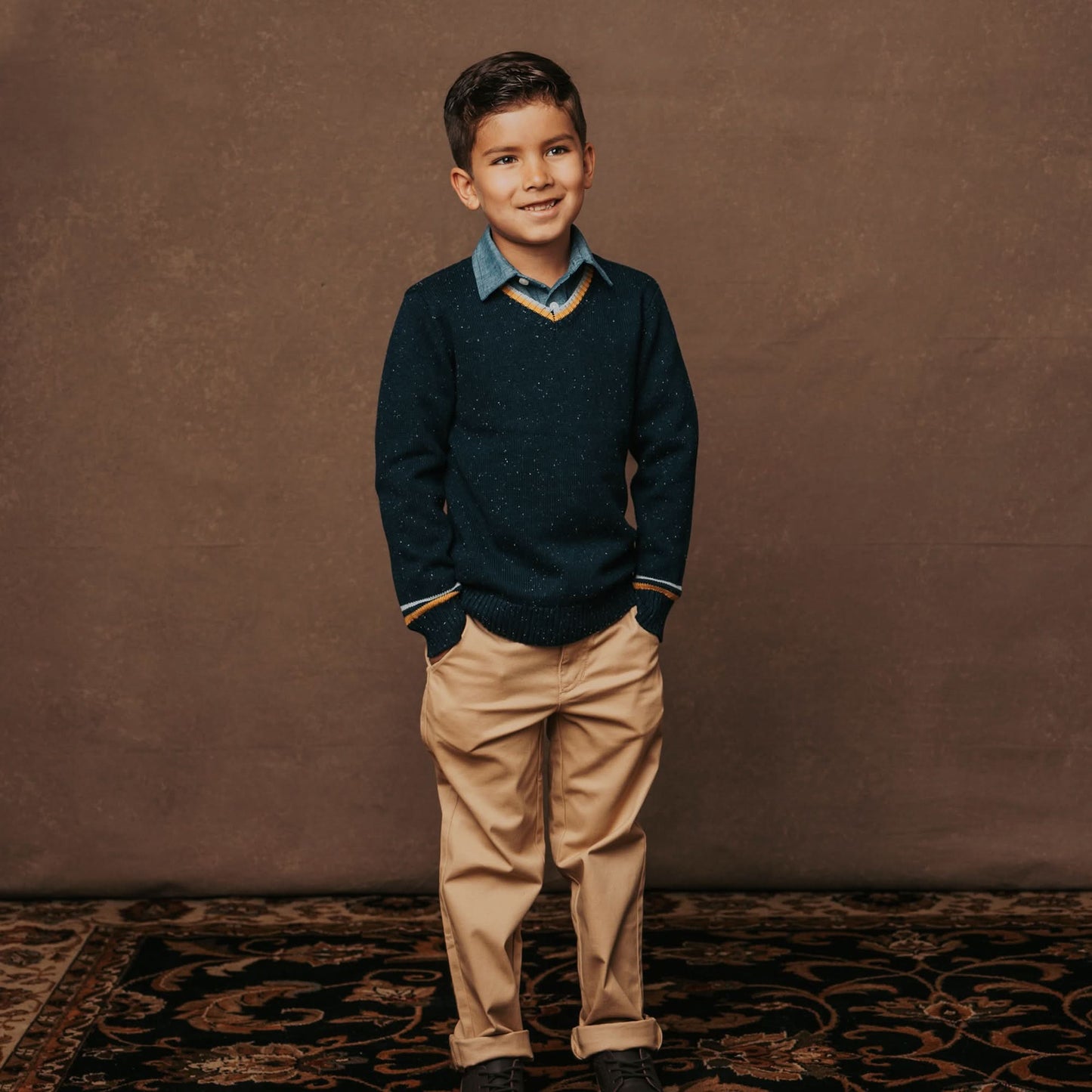 Organic V-Neck Sweater - Baby