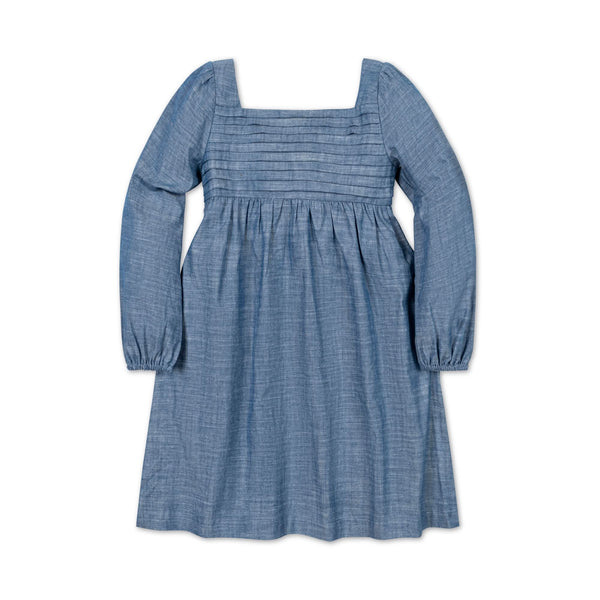 Organic Ruched Chambray Dress - Baby