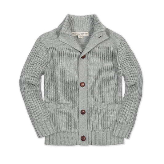 Organic Mock Neck Cardigan