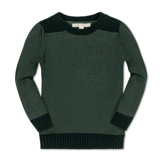 Organic Shoulder Detail Crew Neck Sweater