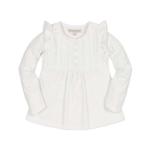 Organic Pintuck Flutter Knit Top - Baby