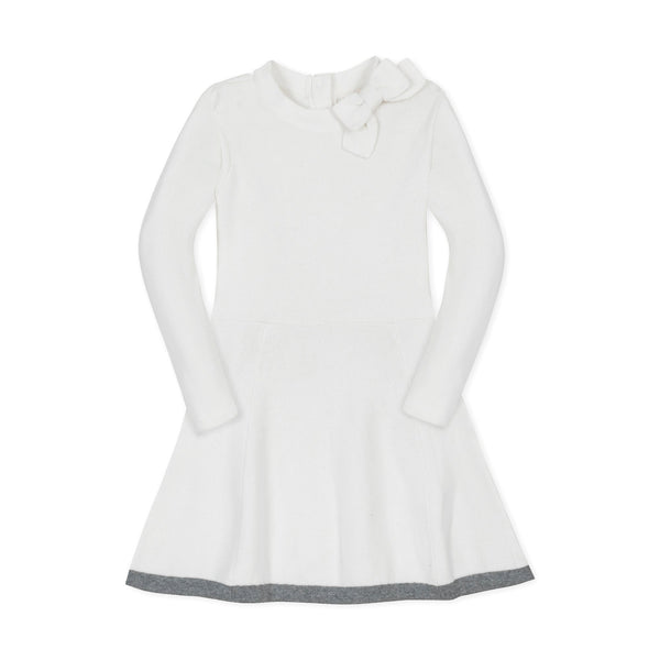 Organic Mock Neck Bow Detail Sweater Dress - Baby
