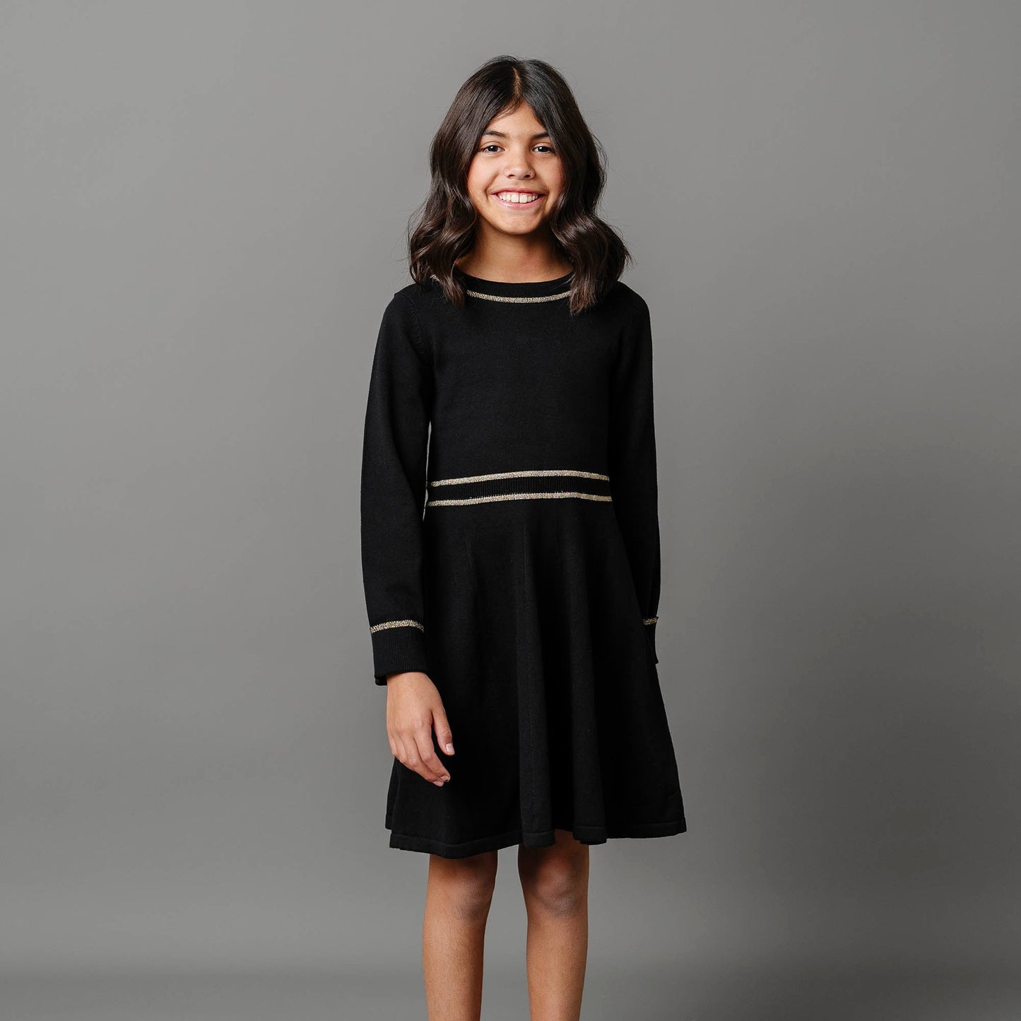 Organic Gold Tipped Sweater Dress