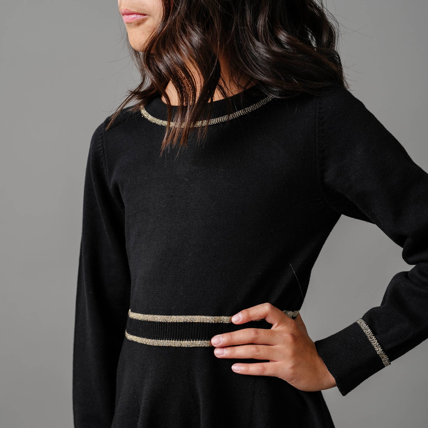Organic Ruffle Collar Sweater Dress - Baby