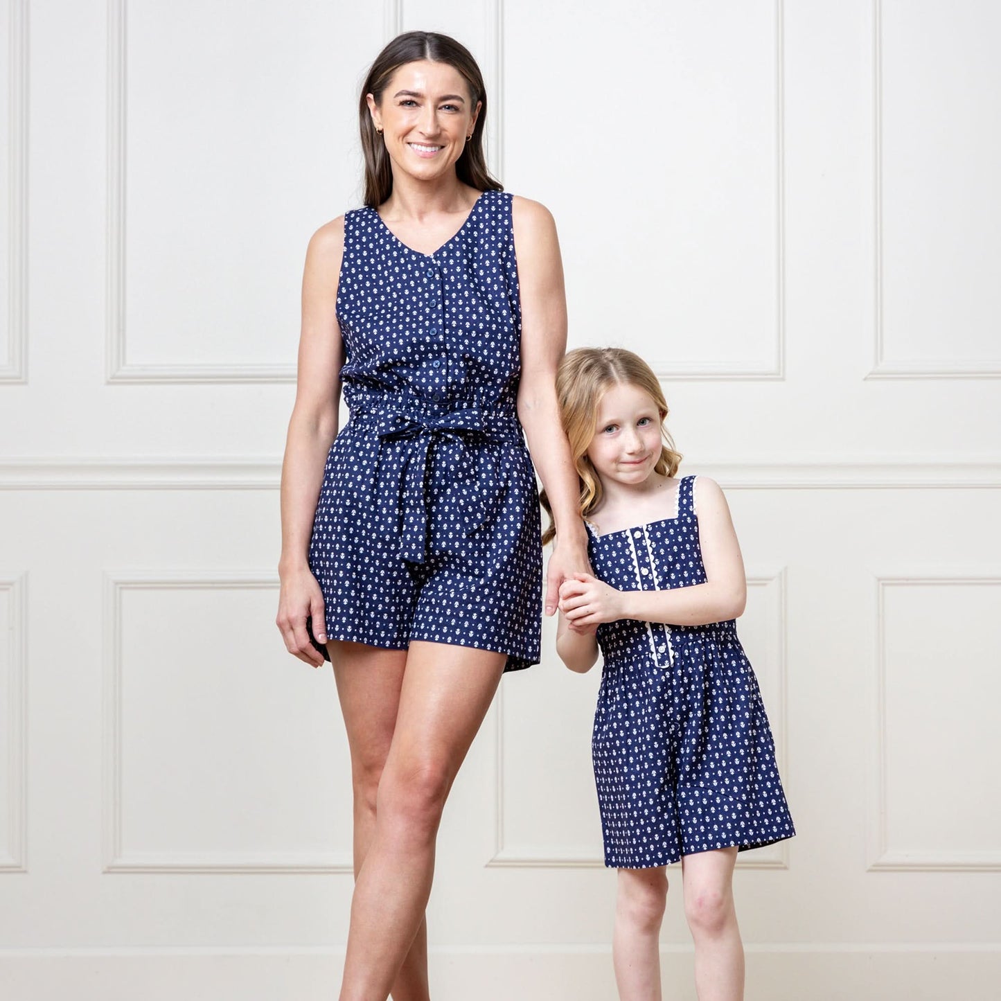 Scallop Trim Button Romper