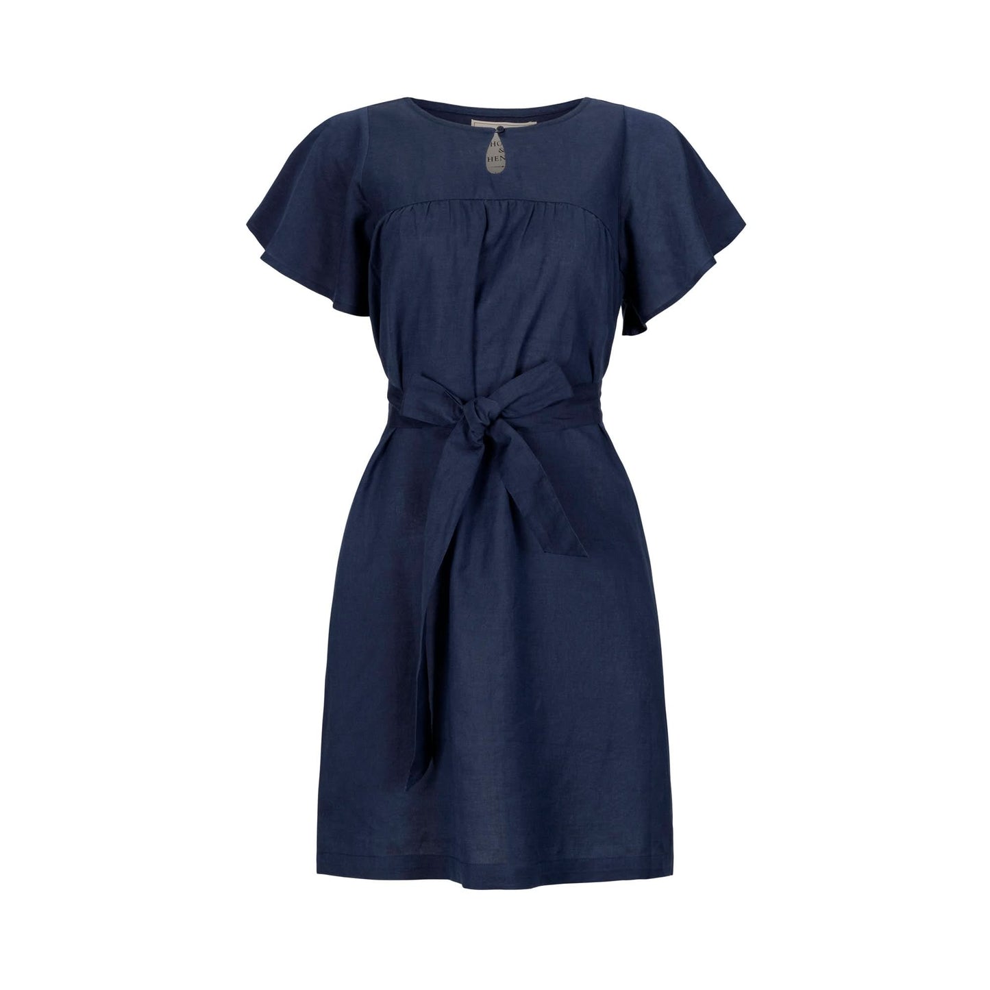 Linen Keyhole Dress