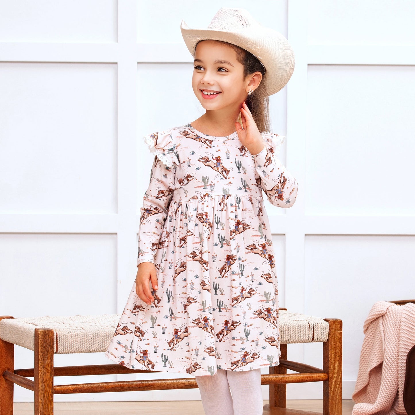 Prairie Princess Girl's Western Cowgirl Bamboo Dress