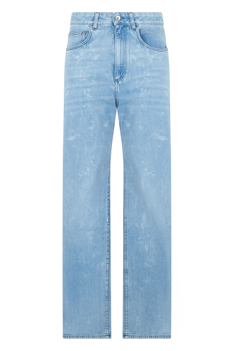 Straight-Leg Jeans Light Blue