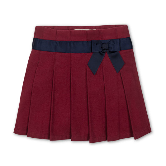 Organic Pleated Skirt with Bow