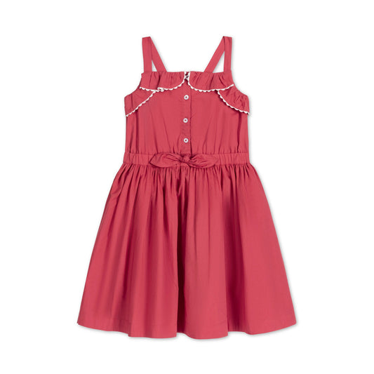 Organic Button Front Ruffle Sundress
