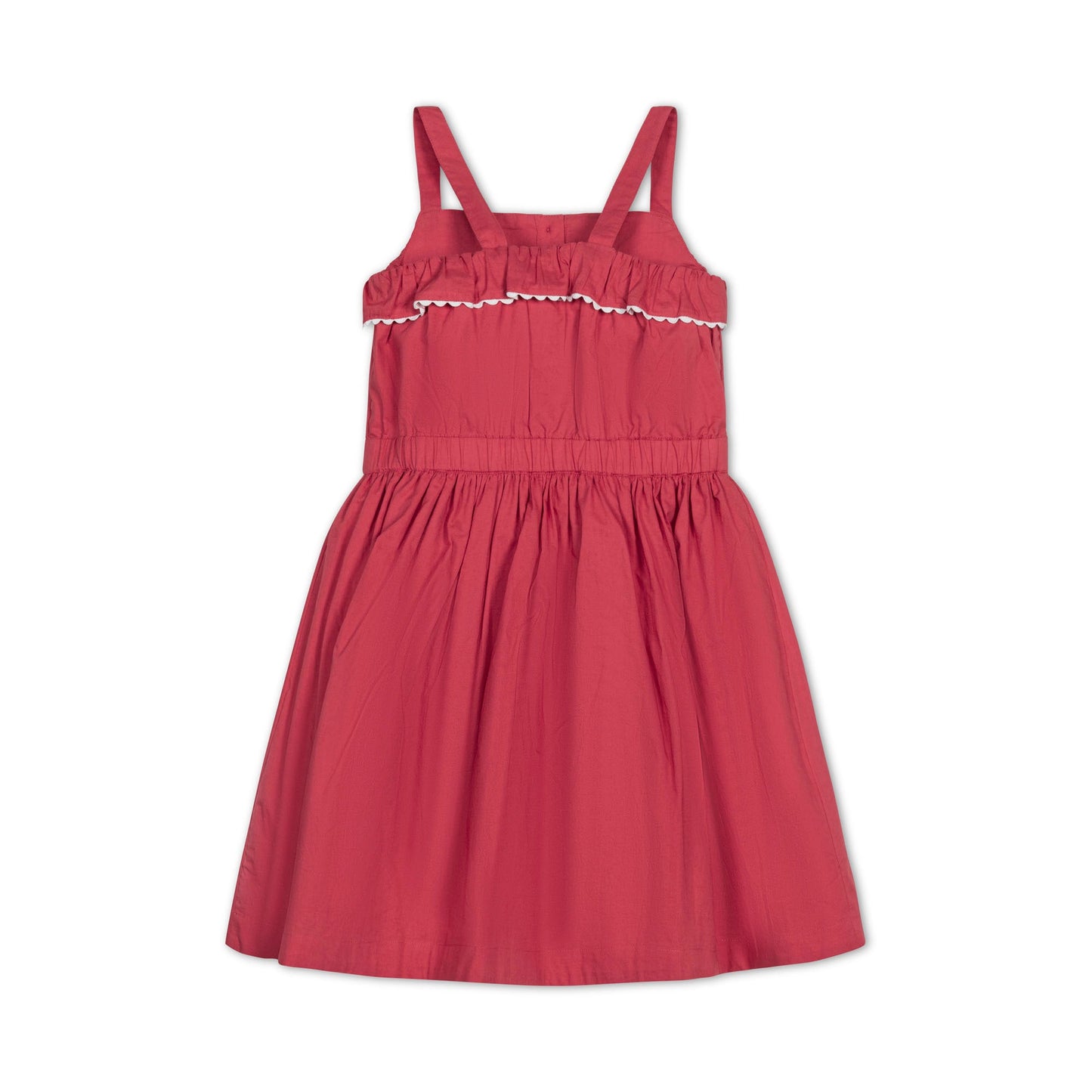 Organic Button Front Ruffle Sundress