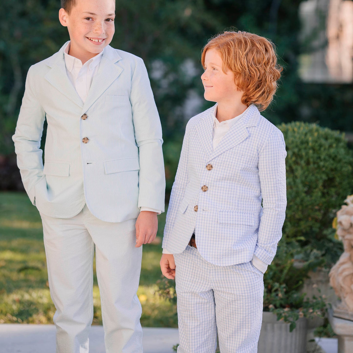 Organic Seersucker Suit Pant - Baby