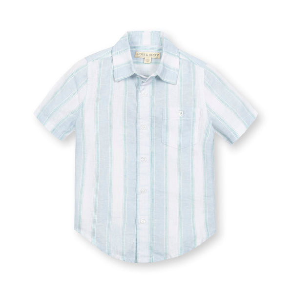 Linen Short Sleeve Button Down Shirt