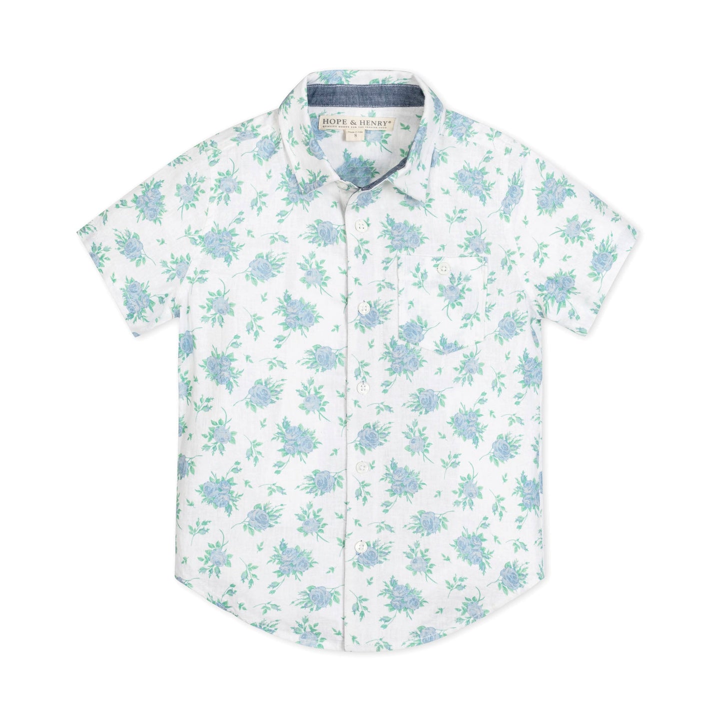 Linen Short Sleeve Button Down Shirt