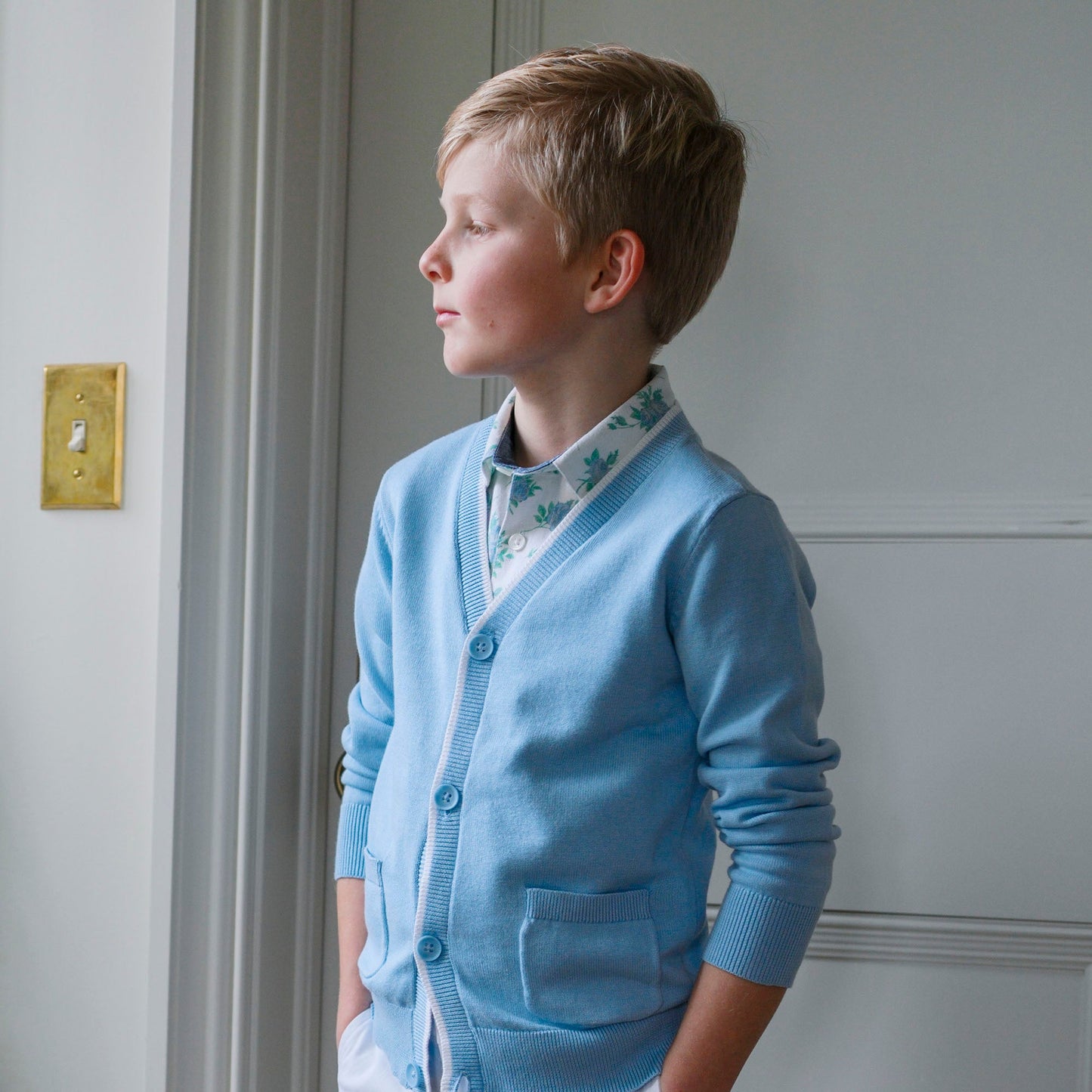Organic Tipped Cardigan