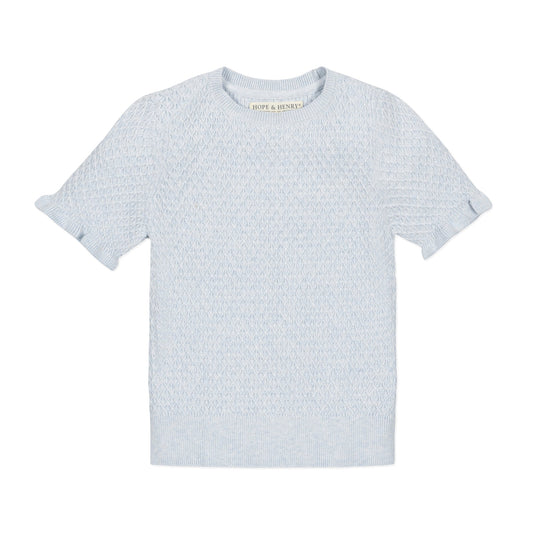 Organic Ruffle Edge Sweater Top