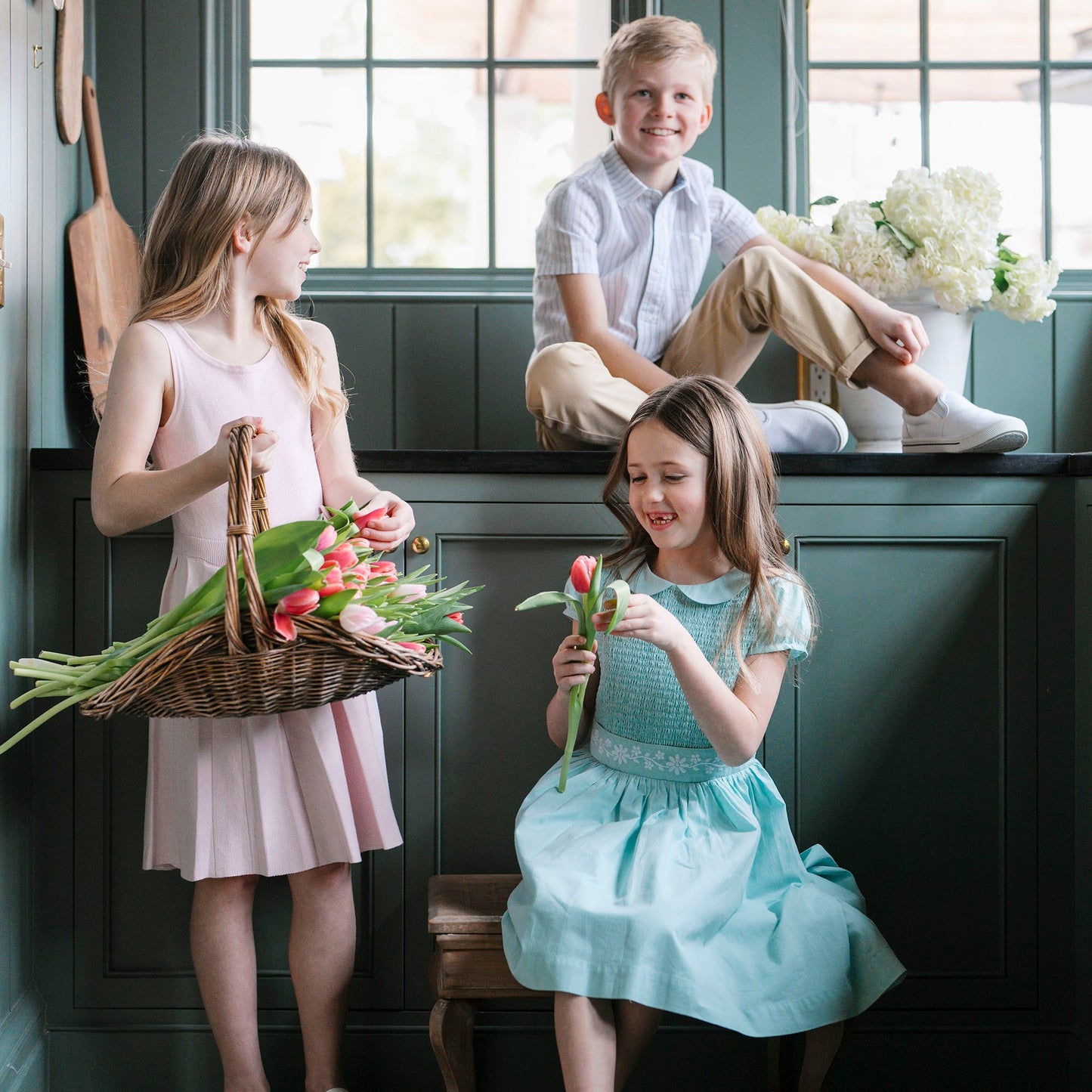 Organic Puff Sleeve Smocked Party Dress
