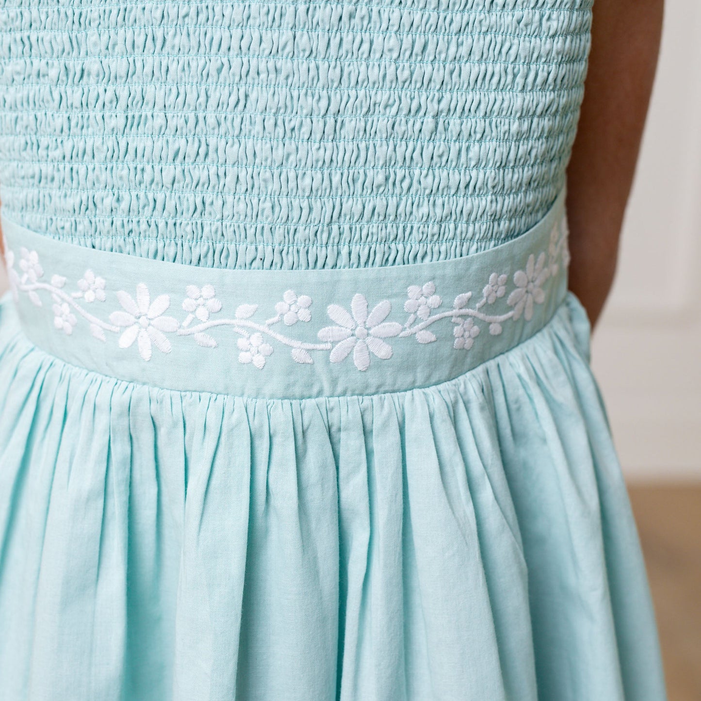 Organic Puff Sleeve Smocked Party Dress