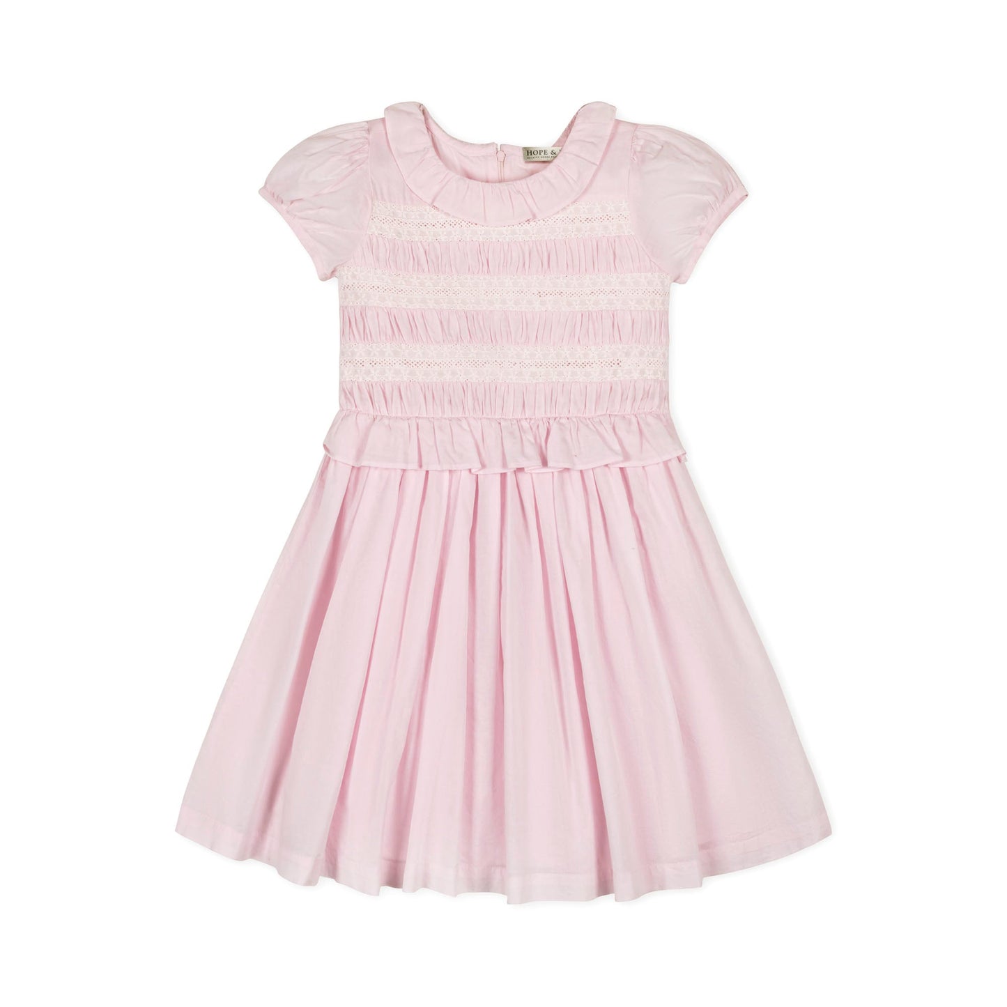 Organic Puff Sleeve Smocked Party Dress
