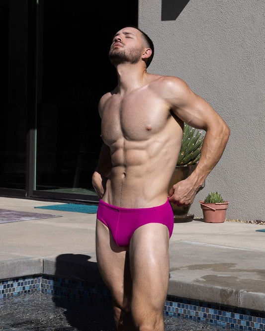 Swim Brief Solid Raspberry Pink