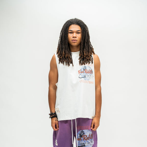 World Cut-Off Tee - White