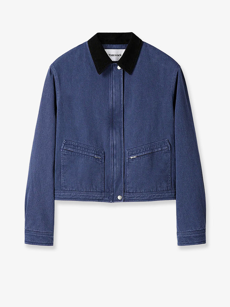 Denim Jacket Crop Fit Blue