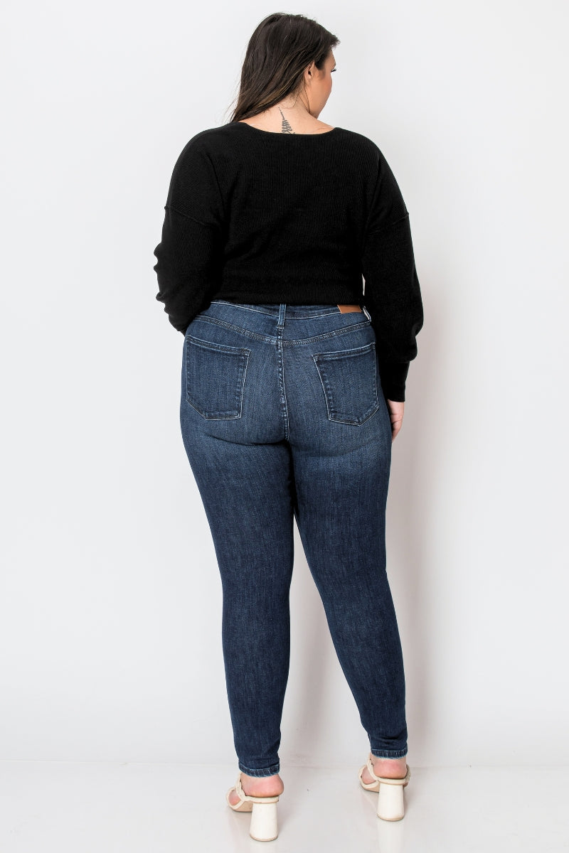 Noir Plus Corset High Rise Super Skinny Jeans