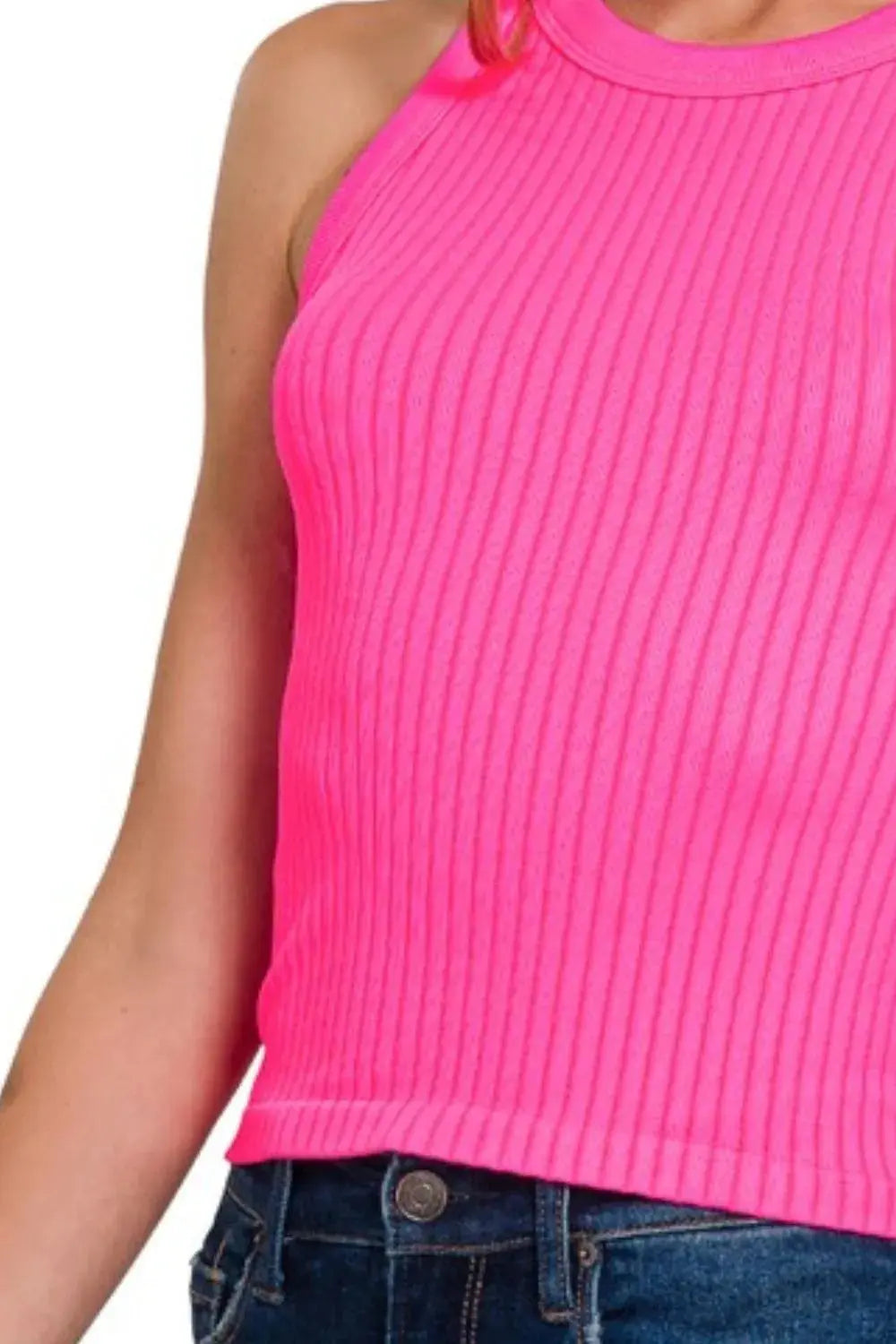 Ribbed Crop Tank - Seamless & Comfy - Everyday Basic