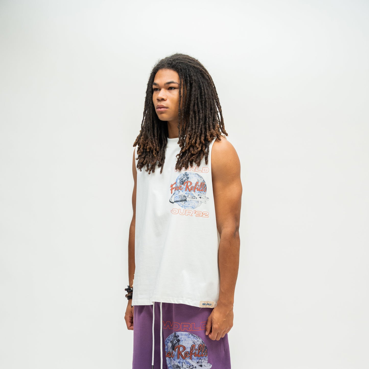 World Cut-Off Tee - White