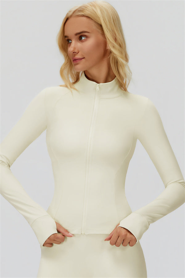 The FemmeFit Zip Jacket Straight Leg Pants 2-Piece Set