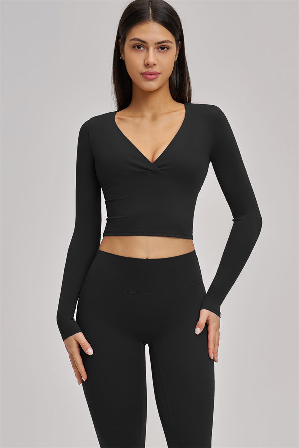The Swoon Long Sleeve Crop top Leggings 2-Piece Set