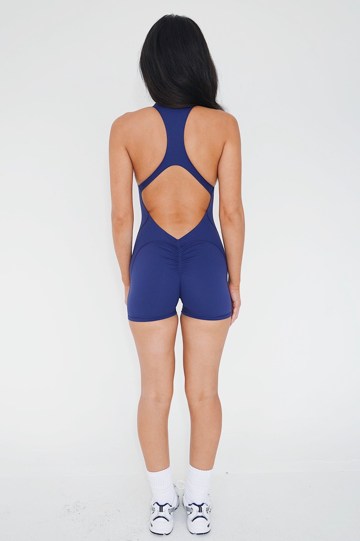 I am Limitless Zipper Bodysuit in Navy