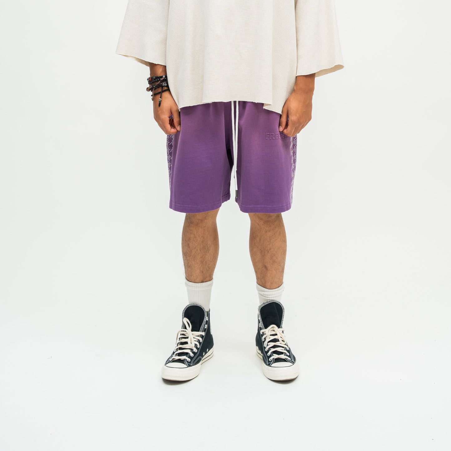 FR Star Stud Shorts - Purple