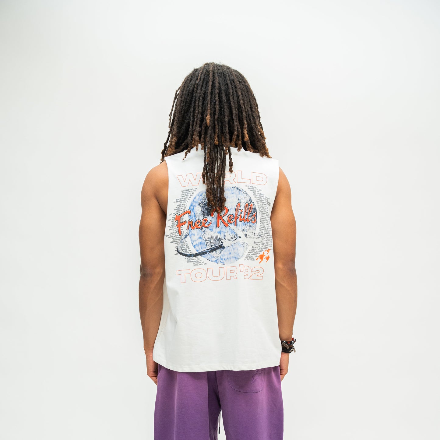 World Cut-Off Tee - White