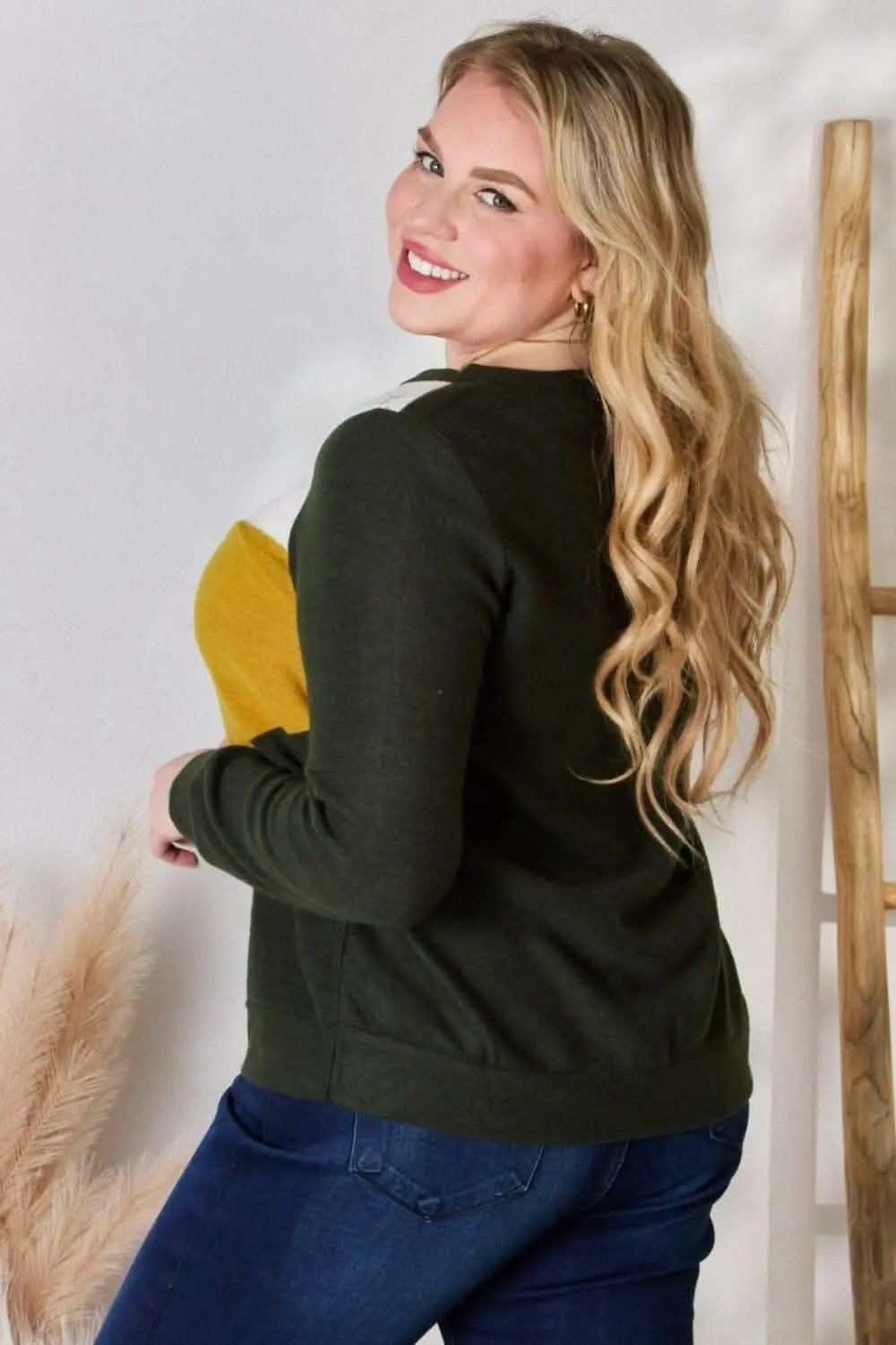 Trendsi Hailey & Co Plus Size Colorblock Blouse