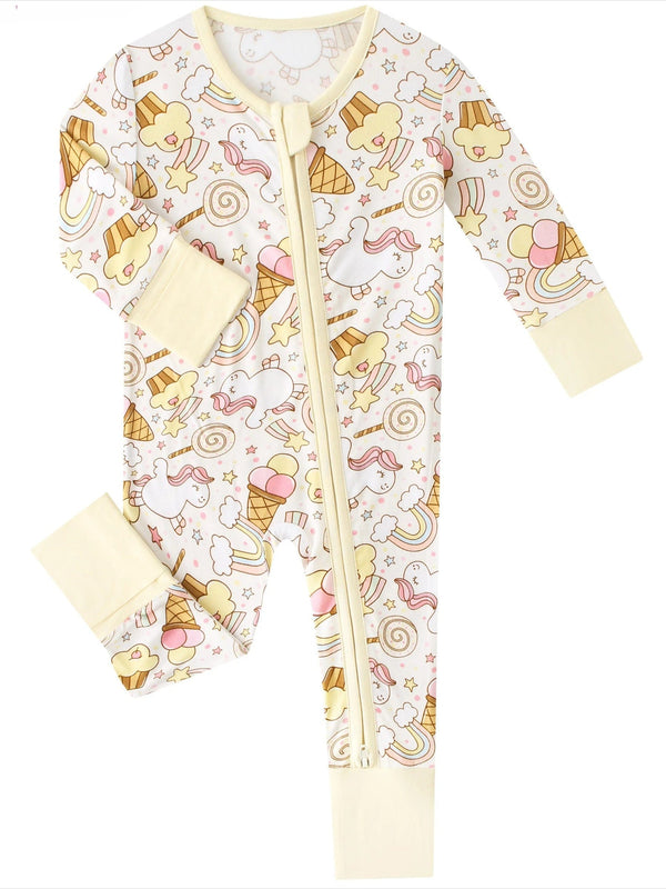 Posh TOT Sweet Treats Bamboo Baby Convertible Zippy Romper
