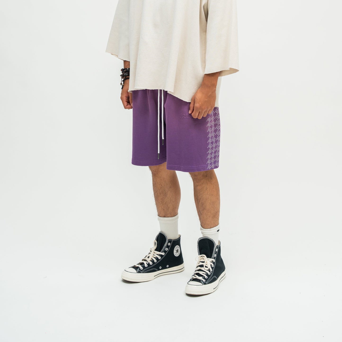 FR Star Stud Shorts - Purple