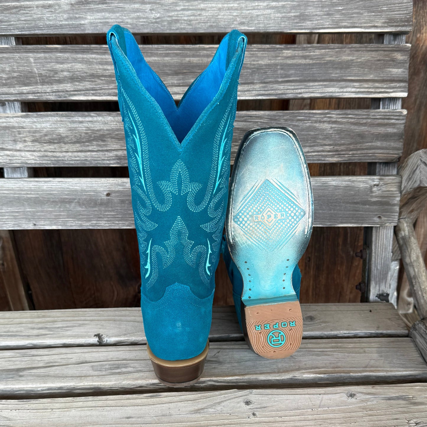 Turquoise Suede Boot | Roper