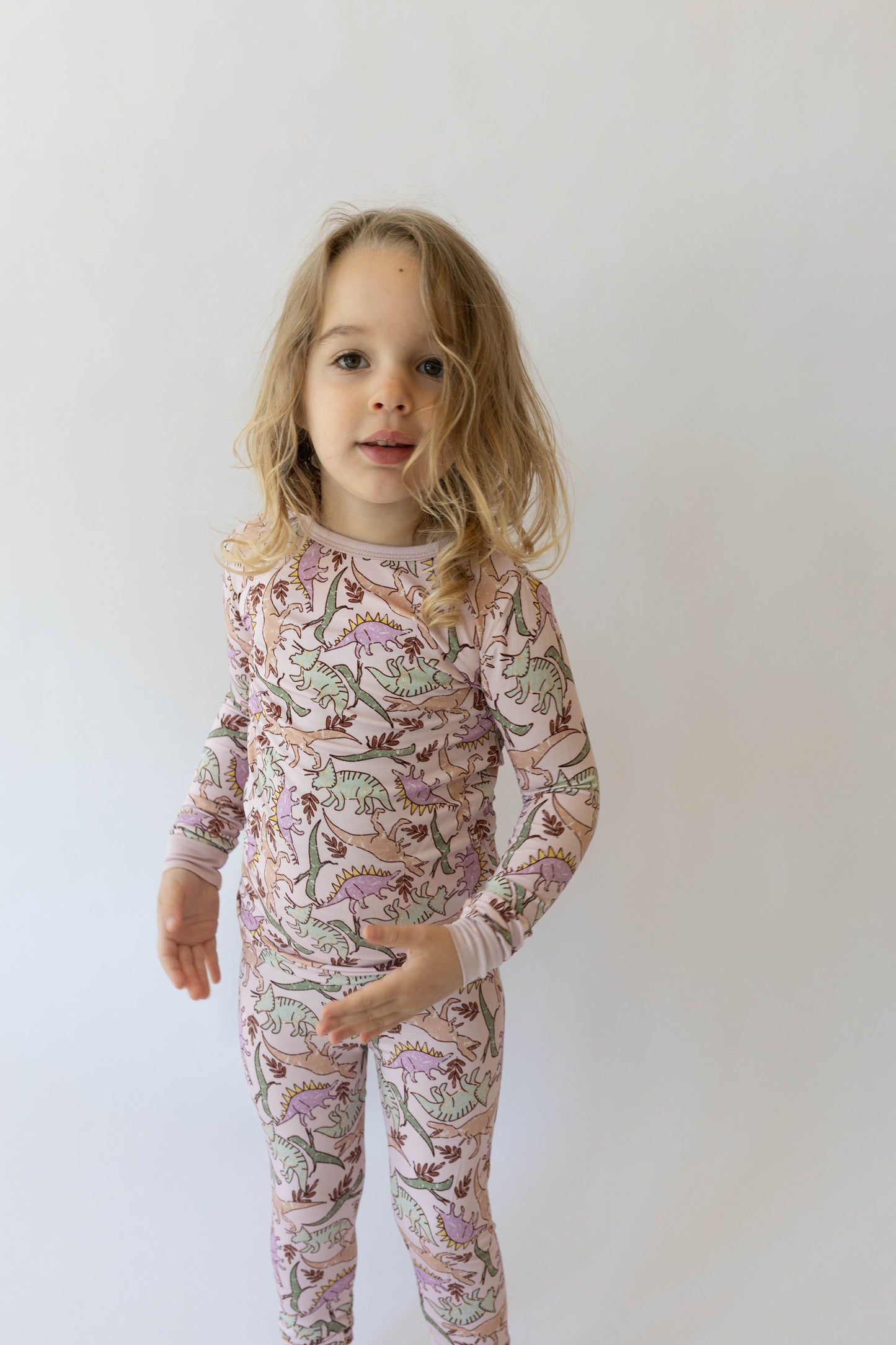 Pink Dino 2 piece PJ's