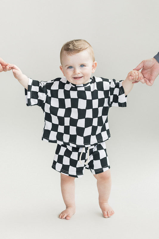 Shorts Set | Wavy Checkered
