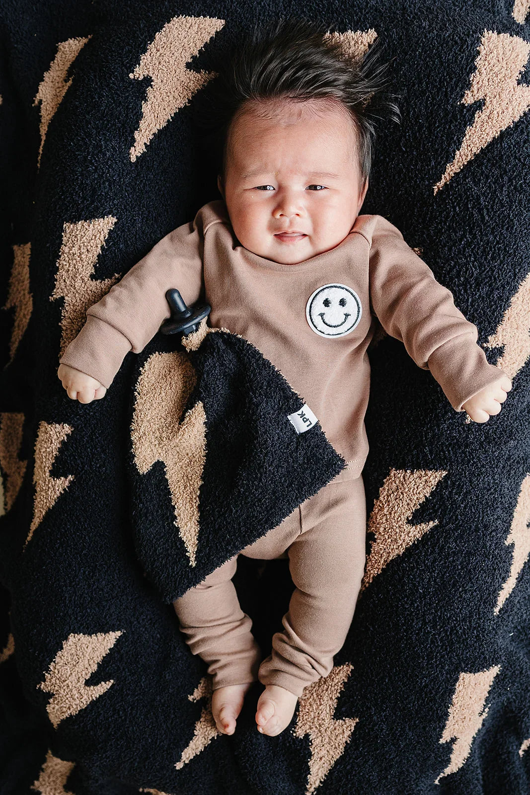 Lightning Bolt Plush Lovey | Mocha